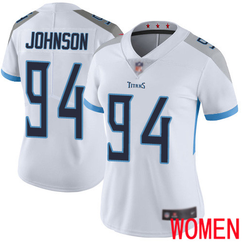 Tennessee Titans Limited White Women Austin Johnson Road Jersey NFL Football #94 Vapor Untouchable